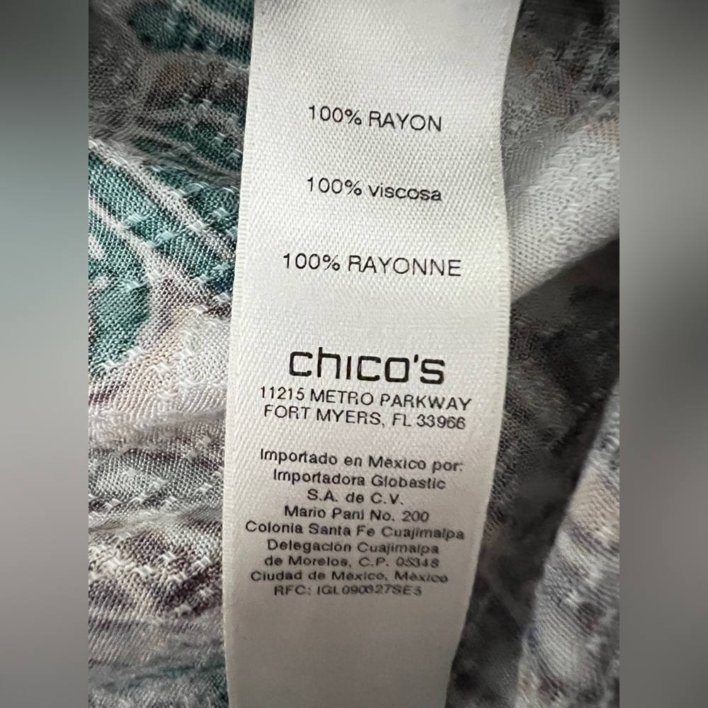 Chico's Multicolor paisley shirt dress. - Picture 5 of 8